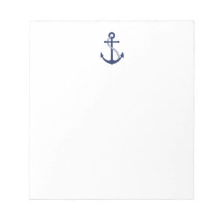 Nautical Navy Blue Anchor Notepad