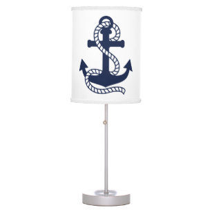 Nautical Navy Blue Anchor {pick your color} Table Lamp