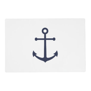 Nautical Navy Blue Anchor Placemat