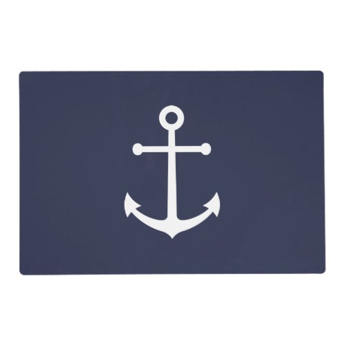 Nautical Navy Blue Anchor Placemat