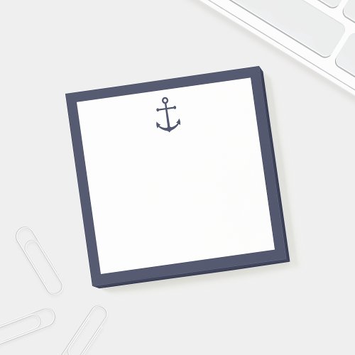 Nautical Navy Blue Anchor Post_it Notes