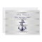 Nautical Navy Blue Anchor Silver Wt BG H Birthday