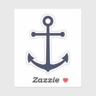 Nautical Navy Blue Anchor Sticker