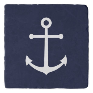 Nautical Navy Blue Anchor Trivet
