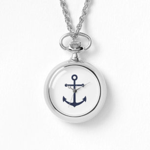 Nautical Navy Blue Anchor Watch