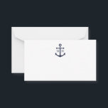 Nautical Navy Blue Anchor Wedding Advice Card<br><div class="desc">Add a stylish touch to your nautical wedding with this classic navy blue anchor wedding advice card. Designed with a navy blue anchor illustration, it features personalized bride and groom monogram, custom text in a navy blue serif font on a white background. Ideal for nautical or beach-themed weddings, baby showers,...</div>