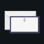 Nautical Navy Blue Anchor Wedding Advice&Wishes Advice Card<br><div class="desc">Modern Nautical Navy Blue Anchor Wedding Advice and Wishes Card
featuring navy blue anchor white background with navy blue border.

Perfect for wedding,  baby shower,  birthday party,  bridal shower,  bachelorette party and any special occasions.</div>