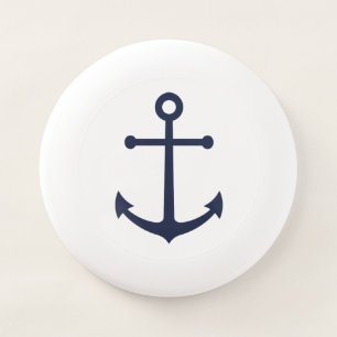 Nautical Navy Blue Anchor Wham-O Frisbee