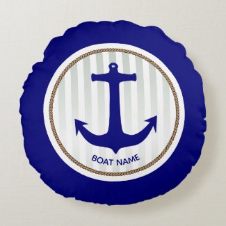 Nautical Navy Blue Anchor with Stripes