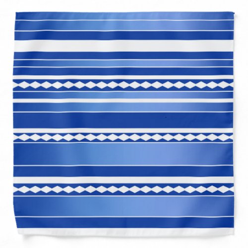 Nautical Navy Blue and White Striped Bandana