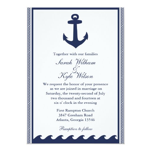 Navy Themed Wedding Invitations 5
