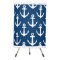 Nautical navy blue boat anchor pattern table lamp