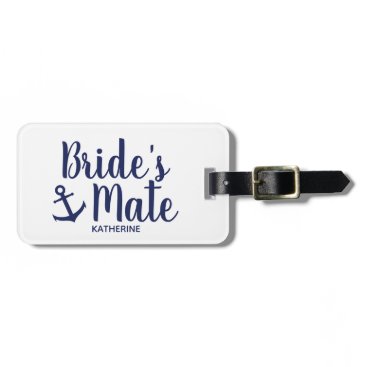 Nautical navy blue bride's mate anchor bridesmaid luggage tag Nautical navy blue bride's mate anchor bridesmaid luggage tag