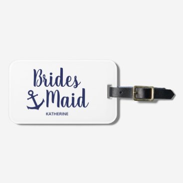 Nautical navy blue bridesmaid with anchor bag tag Nautical navy blue bridesmaid with anchor bag tag