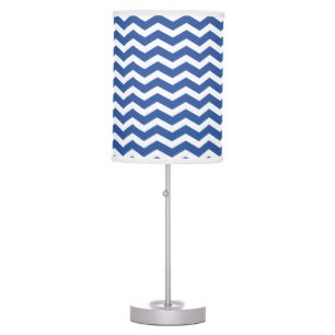 Nautical Navy Blue Chevron Table Lamp