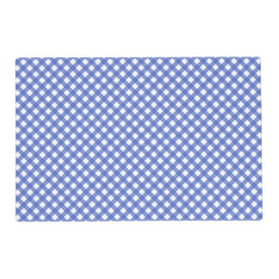 Nautical Navy Blue Gingham Pattern Placemat