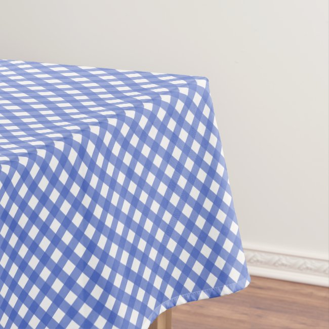 Nautical Navy Blue Gingham Print