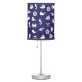 Nautical Navy Blue Home and Room Decor Lamp (Right)