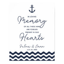 Nautical Navy Blue In loving Memory print