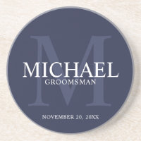 Nautical Navy Blue Personalized Groomsmen