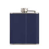 Nautical Navy Blue Personalized Groomsmen Flask (Back)
