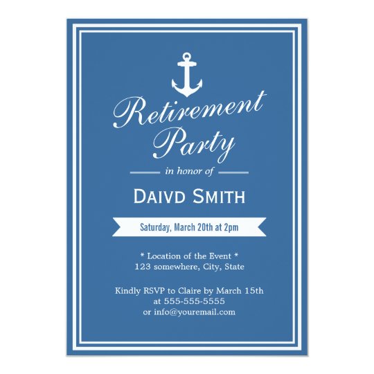 Nautical Party Invitations Retirement 1