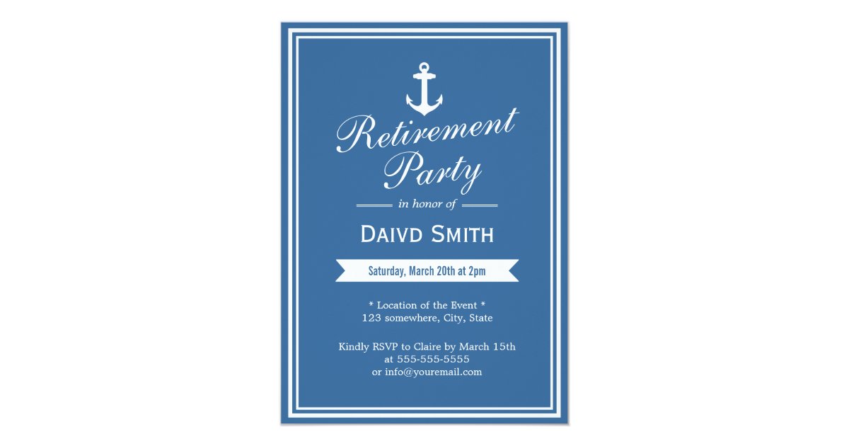Nautical Retirement Invitations 8