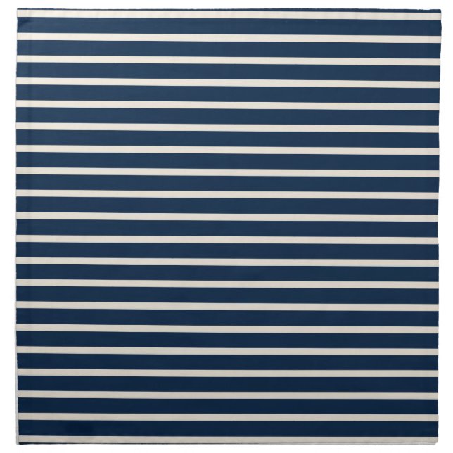 Nautical Navy blue Stripes Bridal Shower Napkin (Front)