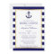 Nautical Navy Blue/White Bridal Shower Invitations