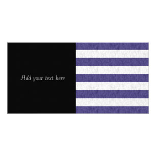 Nautical Navy Blue White Stripes Card