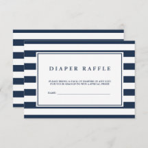 Nautical Navy Boy Baby Shower Diaper Raffle