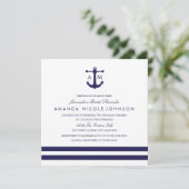 Nautical Navy Bridal Shower Invite (Standing Front)