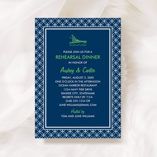 Rehearsal Dinner Invitation | Navy Nautical Theme