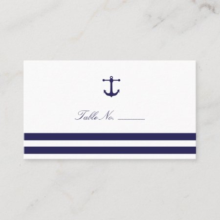 Nautical Navy Guest Table Escort Cards