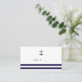 Nautical Navy Guest Table Escort Cards (Standing Front)