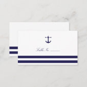 Nautical Navy Guest Table Escort Cards (Front/Back)