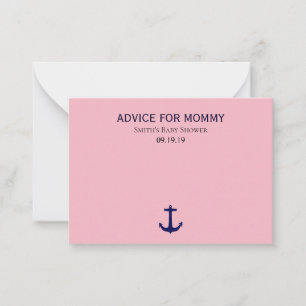 Nautical Navy Mommy Advice Cards