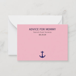 Nautical Navy Mommy Advice Cards
