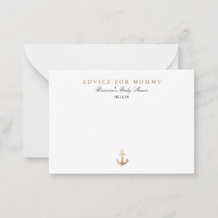 Nautical Navy   Mommy Advice Cards