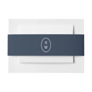 Nautical Navy Monogram Wedding Belly Band