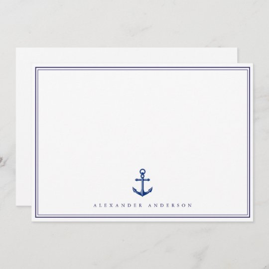 Nautical Navy Professional Double Border Card | Zazzle.com