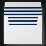 Nautical Navy Striped Address Future Mrs. & Mr. Envelope<br><div class="desc">Nautical stripe envelope inside that can coordinate with different products.</div>