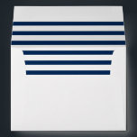 Nautical Navy Striped Address Future Mrs. & Mr. Envelope<br><div class="desc">Nautical stripe envelope inside that can coordinate with different products.</div>