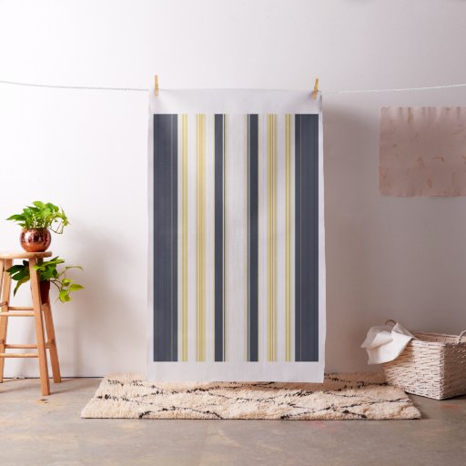 Nautical Navy Stripes Design Fabric