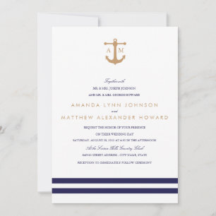 Nautical Navy Wedding Invitation