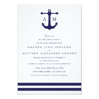 Nautical Navy Wedding Invitation