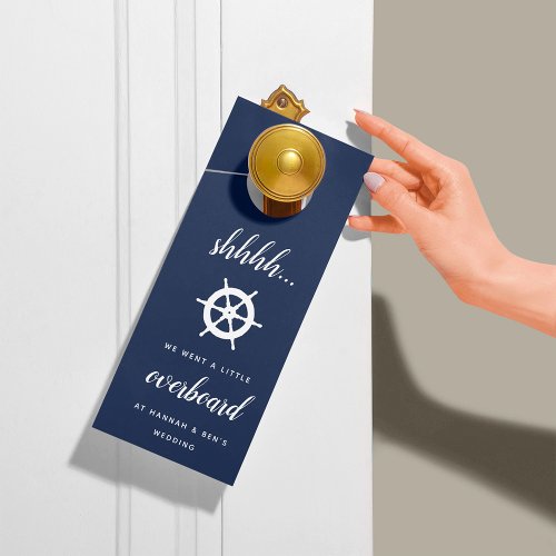 Nautical Navy  Wedding WelcomeDo Not Disturb Door Hanger