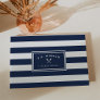 Nautical Navy & White Stripe | Personalized Boat Guest Book