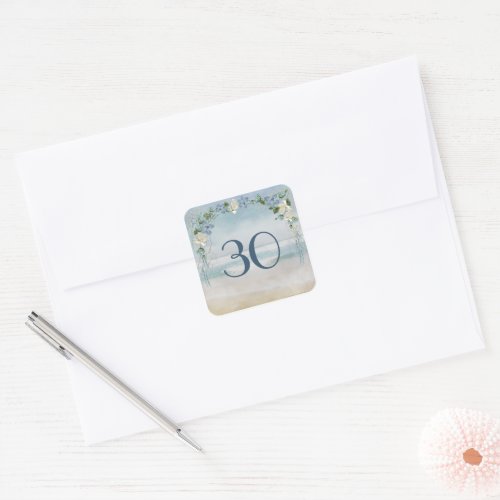 Nautical Net and Arch for 30th Anniversary Square Sticker