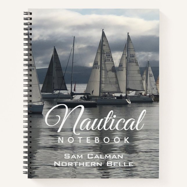 Nautical Notebook with Owner's Name (Front)